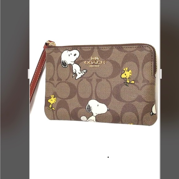 Coach Handbags - Coach Snoopy signature wristlet